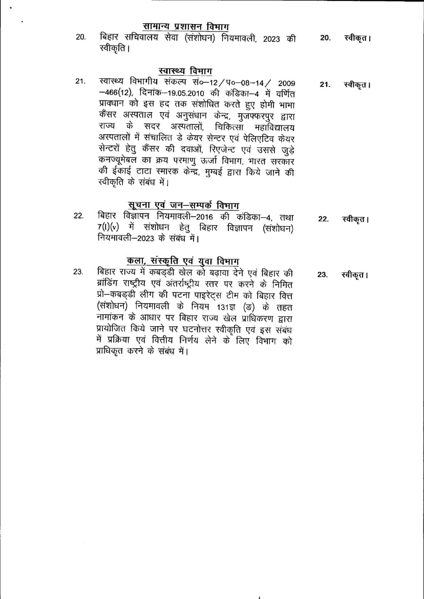 CO की बर्खास्तगी के साथ ही नीतीश कैबिनेट ने 23 एजेंडों पर लगाई मुहर