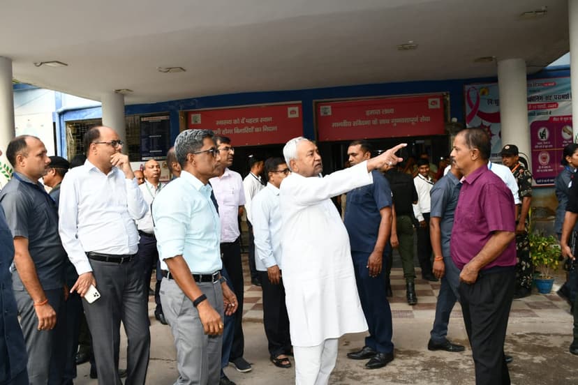 CM नीतीश ने गुरु गोविंद सिंह अस्पताल का किया निरीक्षण, निर्माण कार्य में तेजी लाने के निर्देश