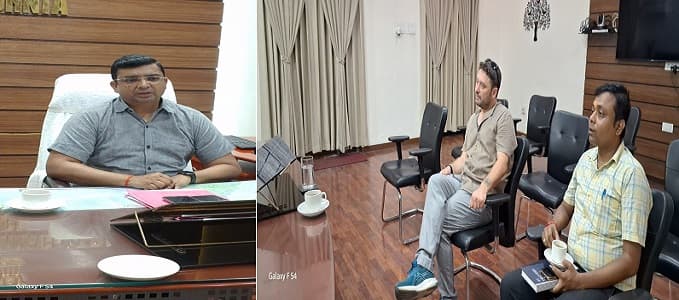 फॉर्म फैक्ट्री निदेशक और रोमानिया से आए व्यापारी के बीच मीटिंग, डीएम ने की अध्यक्षता, मखाना के एक्सपोर्ट पर विस्तार से हुई चर्चा