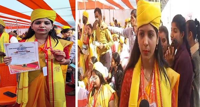 गवर्नर के हाथों टॉपर्स को मिला गोल्ड मेडल, छात्रों में दिखी खुशी