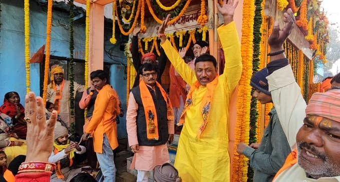 जय श्रीराम का हुआ जयघोष, भक्तों में दिखा गजब का उत्साह
