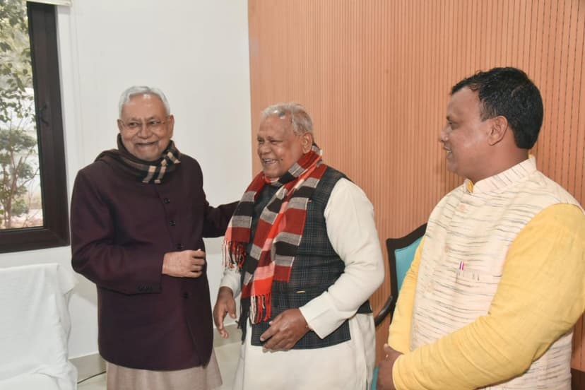 जीतनराम मांझी ने CM नीतीश से की मुलाकात, कहा-राज्य के बेहतरी के लिए मिलकर करेंगे काम