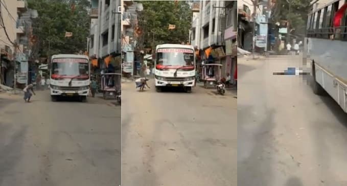 बस के पहिये के नीचे कूदा शख्स, दे दी जान, रोंगटे खड़ा कर देने वाली तस्वीरें देख हर कोई हैरान